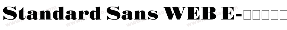 Standard Sans WEB E字体转换